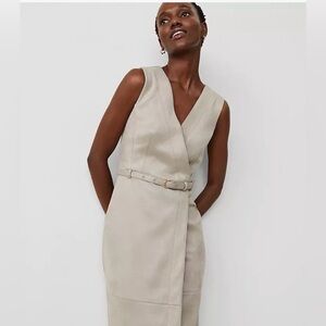 Ann Taylor Taupe Midi Dress